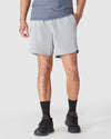 Man wearing Steel 7 Active Training Short with zippered pockets.