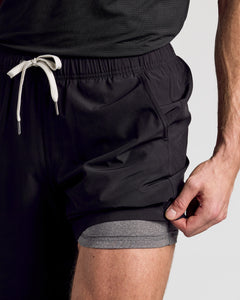 True Classic9 All Black Active Quick Dry Shorts 3-Pack showcasing dual-layer design.