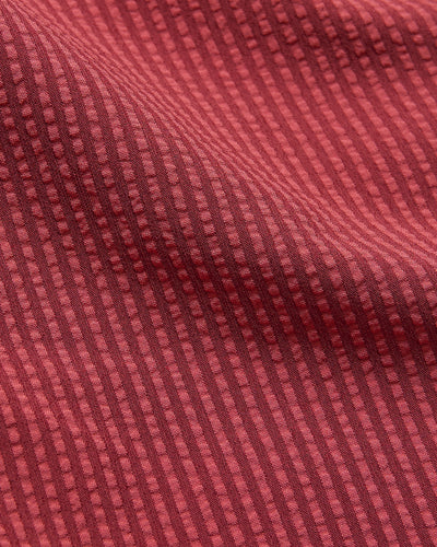 5" Seersucker Swim Trunks - Cardinal