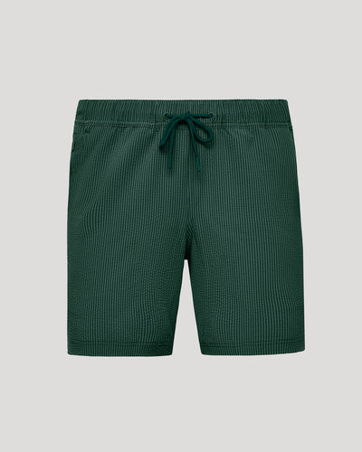7" Seersucker Swim Trunks - Marine Spruce