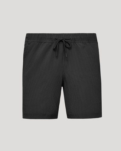 7" Seersucker Swim Trunks - Smoke