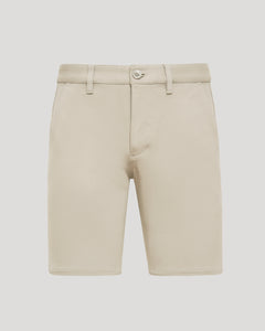 True Classic9 Sandstone Chino Shorts 2.0, front view, with pockets and belt loops.