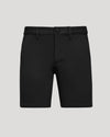 7 Black Chino Shorts 2.0 with buttoned waistband, belt loops, side pockets.