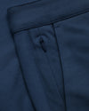 7 Navy Chino Shorts 2.0 waistband with zippered side pocket.