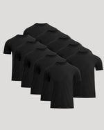 All Black Short Classic Crew Neck 10-Pack