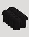 All Black Short Classic Curved Hem Crew 10-Pack