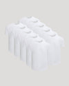 All White Short Classic Curved Hem Crew 10-Pack