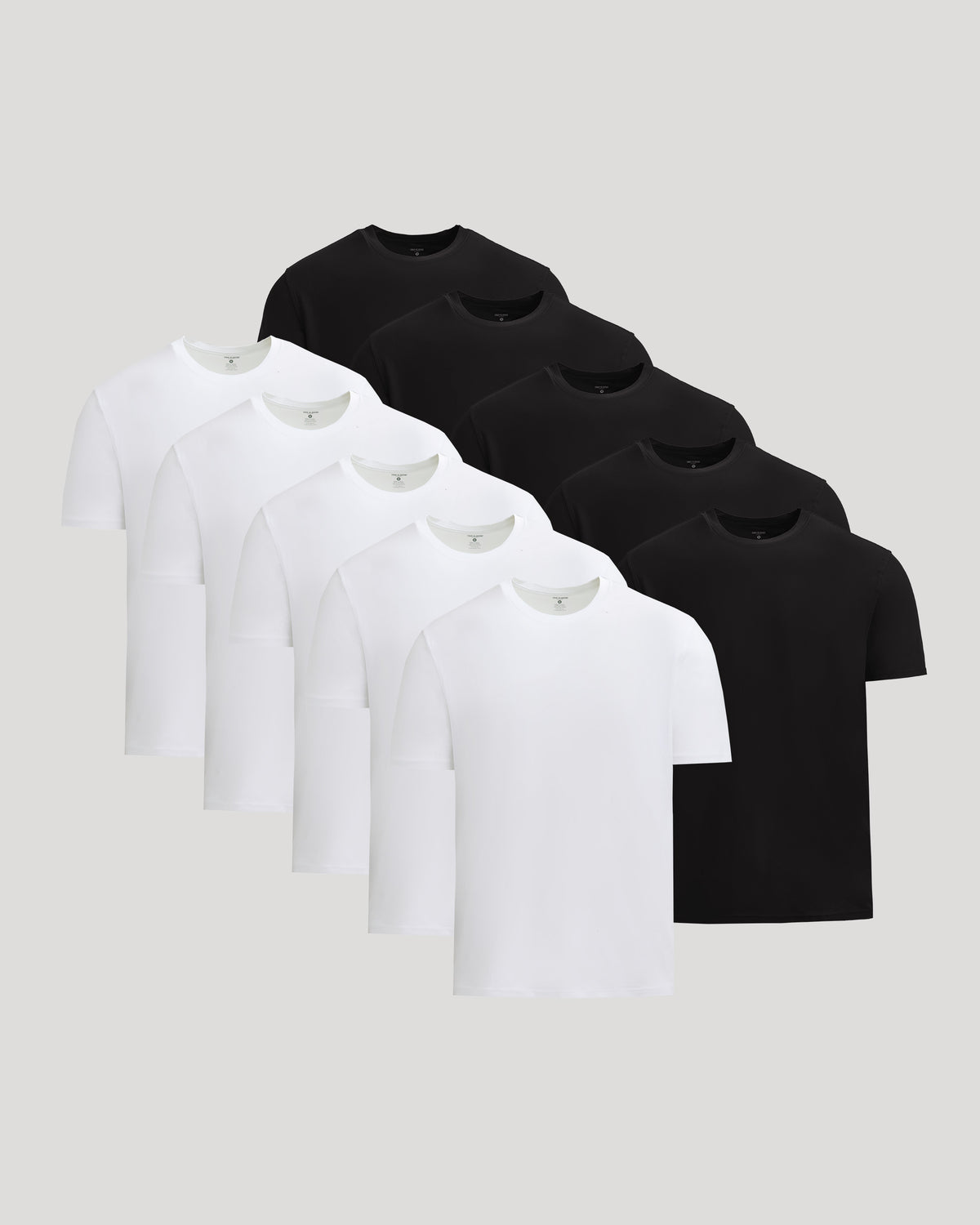 Black & White Short Active Crew Neck 10-Pack