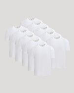 All White Short Active Crew Neck 10-Pack