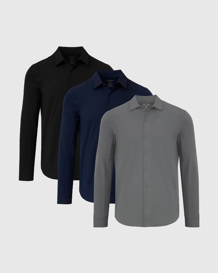 Dark Hues Commuter Long Sleeve Shirt 3-Pack