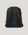 Premium Leather Backpack back view with adjustable straps and carry handle.
