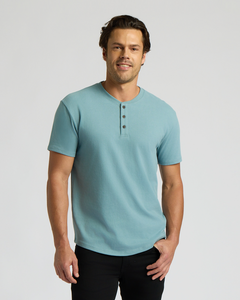 True ClassicCitadel Heavyweight Curved Hem Henley