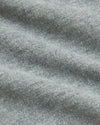 Boys' Heather Gray Classic Curved Hem Crew Neck knit fabric close-up.