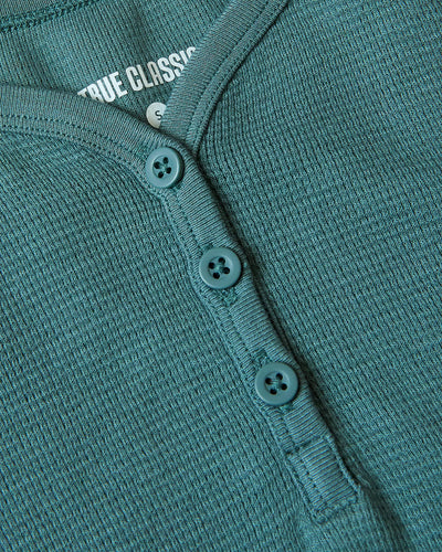 Girls Long Sleeve Boxy Waffle Henley