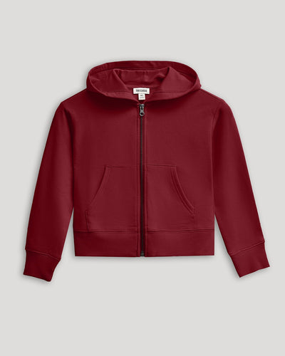 Girls Cropped Zip Hoodie