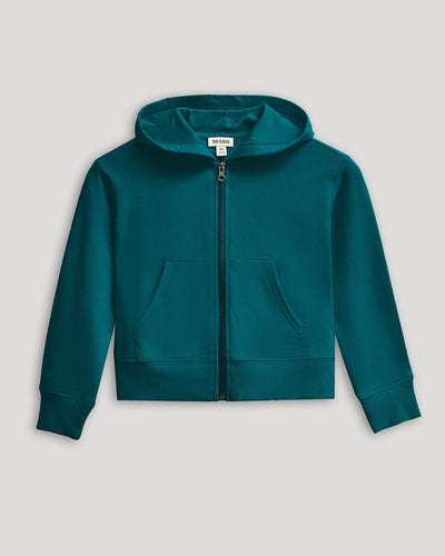 Girls Cropped Zip Hoodie