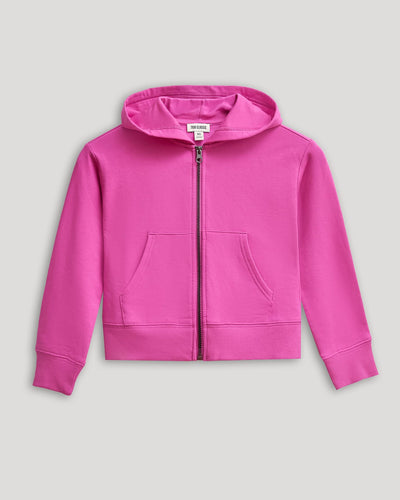 Girls Cropped Zip Hoodie