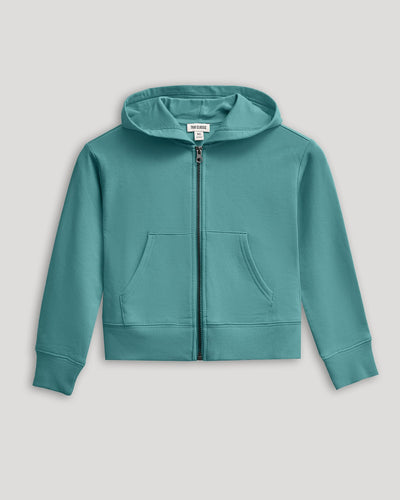 Girls Cropped Zip Hoodie