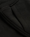 Boys' Black & Medium Heather Gray Fleece Joggers, ribbed waistband, pocket detail.