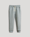Boys' Medium Heather Gray Fleece Jogger with drawstring waistband and ribbed cuffs.