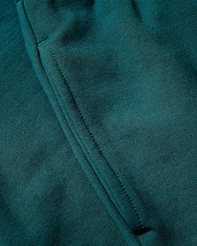 Deep Emerald Cropped Zip Hoodie & Relaxed Joggers Set