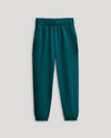 Girls Deep Emerald Relaxed Joggers with elastic waist and ankle cuffs.