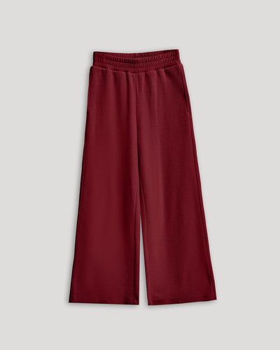 Girls Waffle Wide Leg Pants