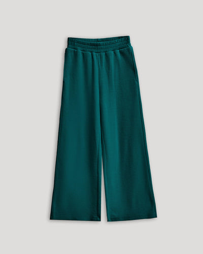 Girls Waffle Wide Leg Pants
