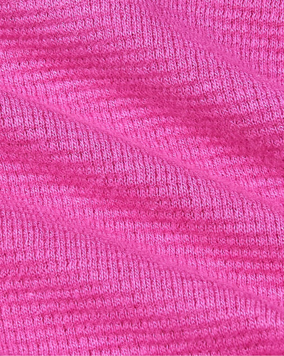 Electric Fuchsia Waffle Long Sleeve Henley & Waffle Leg Pants Set