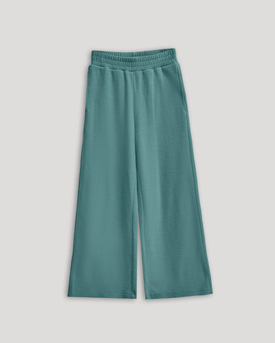 Girls Waffle Wide Leg Pants