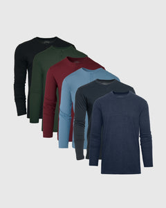 True ClassicHenley & LS Crew 6-Pack