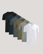 Staple, manches courtes, col en V, paquet de 6