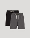 9 Black & Carbon Active Quick Dry Shorts 2-Pack with drawstring waist.