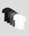 Active Crew 6-Pack of plain crew-neck T-shirts, overlapping display.