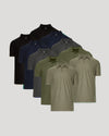 Active Polo 10-Pack of men’s short-sleeve polos with turn-down collars.