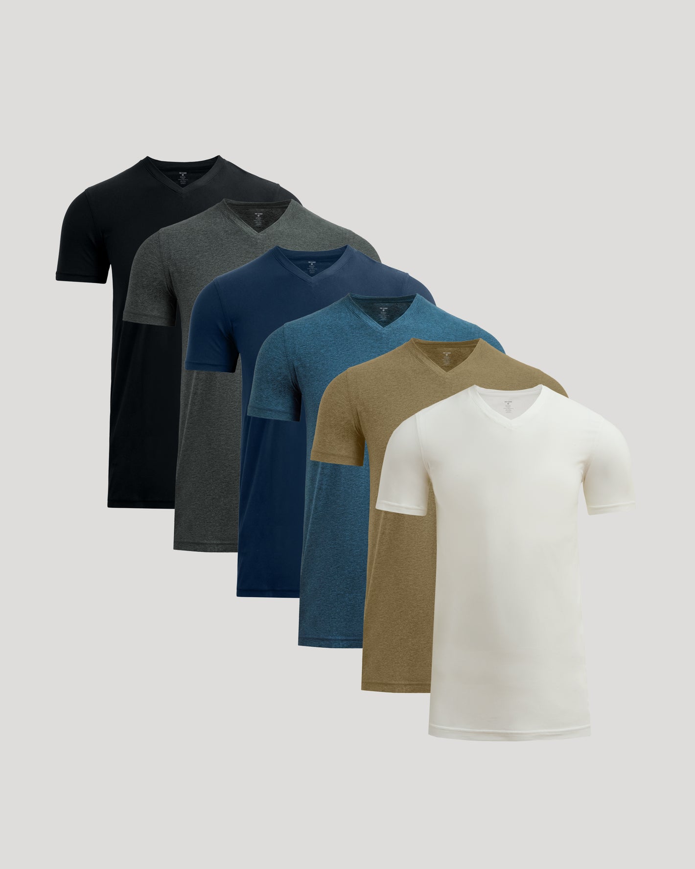 Tall Active V-Neck 6-Pack arranged in staggered fan display.