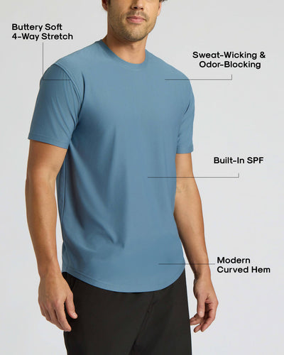 Active Curved Hem Crew