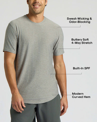 Active Curved Hem Crew