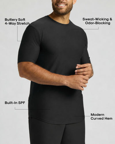 Tall Active Curved Hem Crew