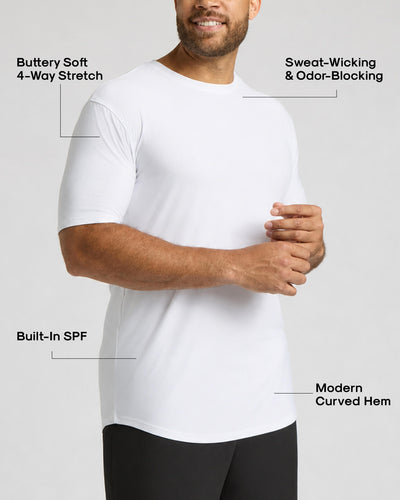 Tall Active Curved Hem Crew