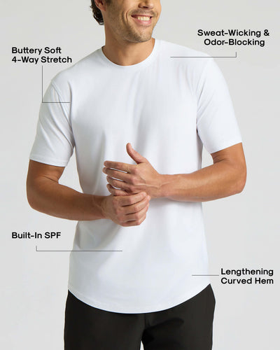 Active Curved Hem Crew