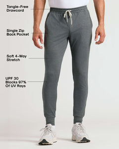 True ClassicCharcoal & Dark Heather Navy Active Jogger 2-Pack, features highlighted.
