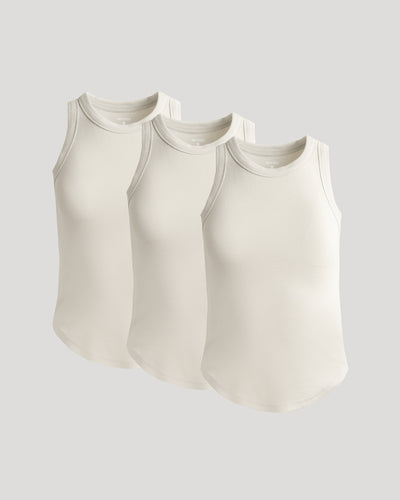 Ribbed High Neck Tank