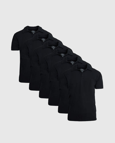 Black Classic Polo 6-Pack