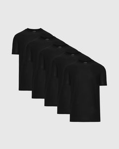 True ClassicAll Black Active Crew Neck 5-Pack