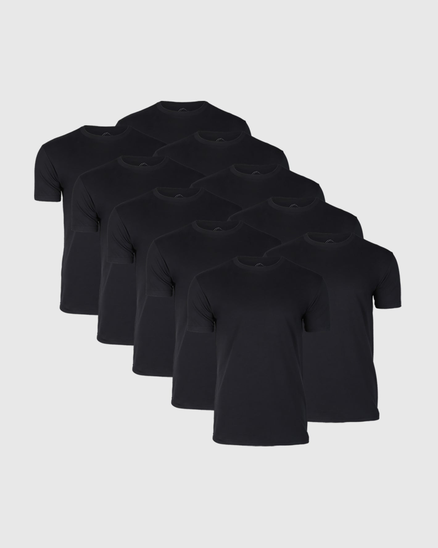 All Black Crew 10-Pack T-shirts arranged in a staggered grid.