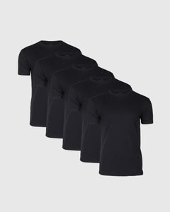 True ClassicAll Black Short Sleeve Crew Neck 5-Pack