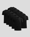 All Black Heavyweight Pocket Crew 10-Pack in staggered display.