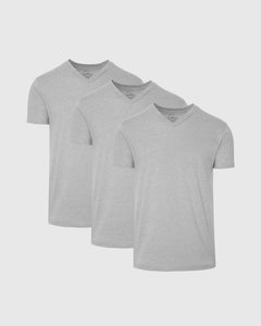 True ClassicAll Heather Gray V-Neck Tee 3-Pack