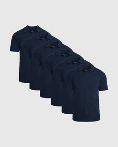 True ClassicAll Navy Short Sleeve Polo 6-Pack